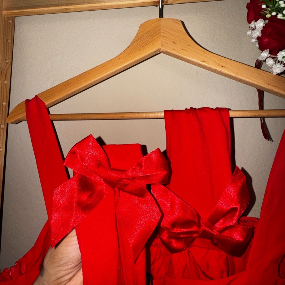 Red Cottage Fairy Rave Outfit - Picture 7 of 10